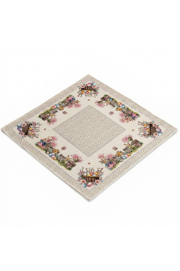 Pisanki, wielkanocny obrus gobelinowy serweta