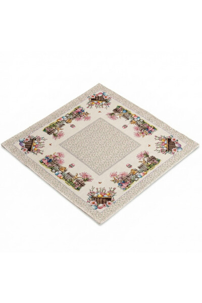 Pisanki, wielkanocny obrus gobelinowy serweta