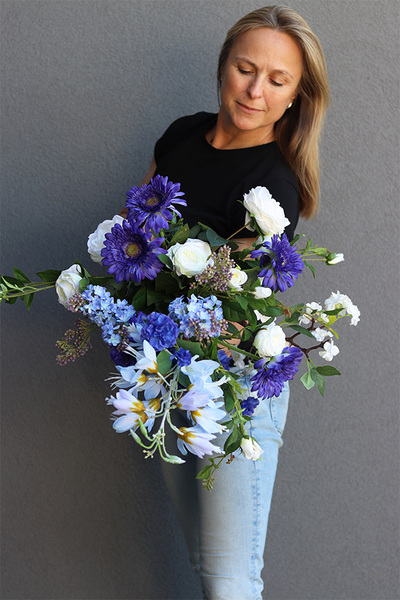 Blue Berry, bukiet kwiatów do wazonu