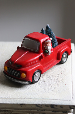 samochód św. Mikołaja LED, wym.22cm 