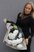 Bielle Roses, bukiet pogrzebowy do położenia, biały