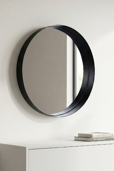 Moderno Black, lustro w szerokiej oprawie