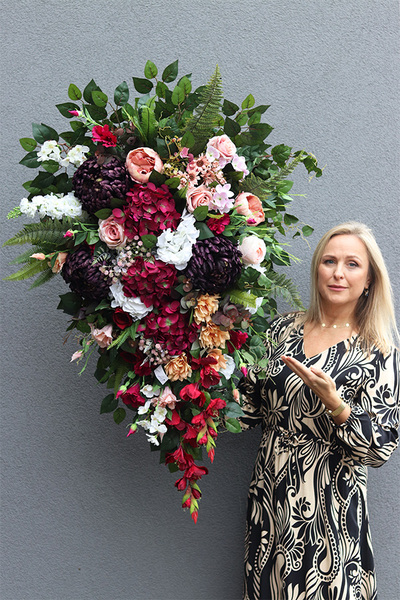 Bordo Premium, komplet dekoracji nagrobnych