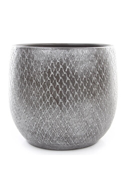 Madeira, okrągła osłonka donica, ciemna A, wym.28x28cm