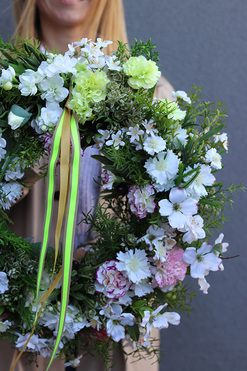 OD RĘKI Primana, wianek dekoracyjny na drzwi, śr.45cm