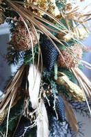 Złote Pawie, duży świąteczny wianek, śr.66cm