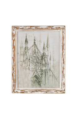 Gothica, obraz w ramie Notre Dame, wym.47x37.5cm
