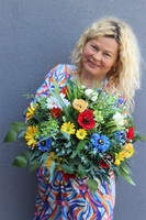 Kwiatowa Rabata, kompozycja kwiatowa w naczyniu