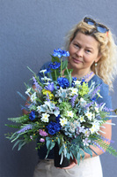 Polne Kwiaty 3, bukiet nagrobny we wkładzie do flakonu