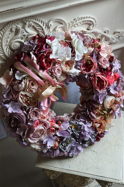 Bogactwo Natury, elegancki wianek na drzwi, śr.50cm