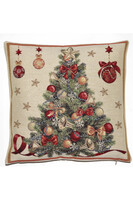 Złota Choinka, świąteczna poszewka gobelinowa dwustronna
