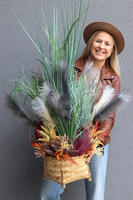 Coco Jumbo, sztuczna trawa w koszu z ziołami