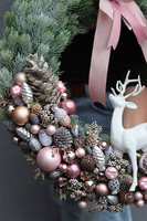 duży świąteczny wianek, Z Białym Jeleniem, śr.60cm