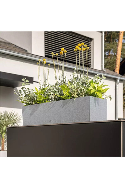 Balconera Stone, plastikowa donica z nawadnianiem