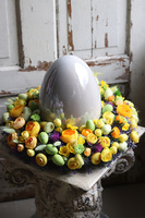 Kurczaczek Egg, żółty stroik wielkanocny, śr.41cm