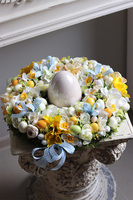 wielkanocny wianek z jajkami, Happy Easter Blue