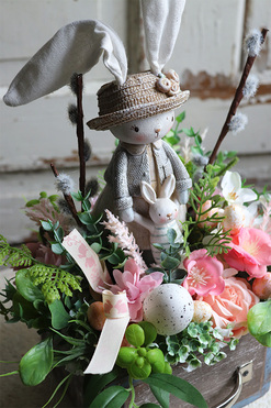 Bunny Funny, dekoracja wielkanocna w szufladzie, wym.41x28cm