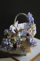 Fioletowa Delikata, wielkanocna kompozycja w naczyniu