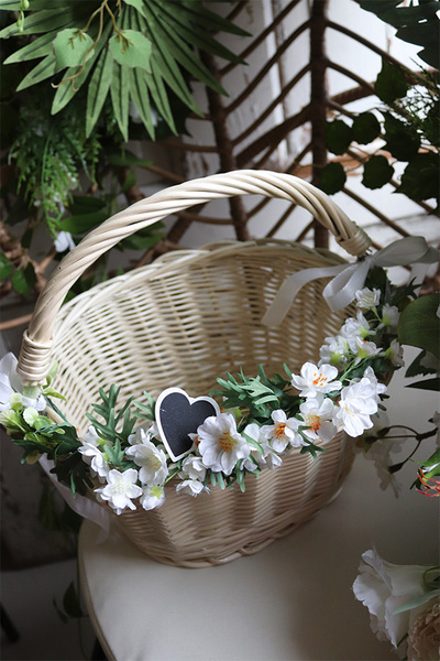 kosz z kwiatami, Nefrita, wym.30x29x23cm 