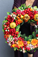 Jesienne Pragnienie, jesienny wianek na drzwi