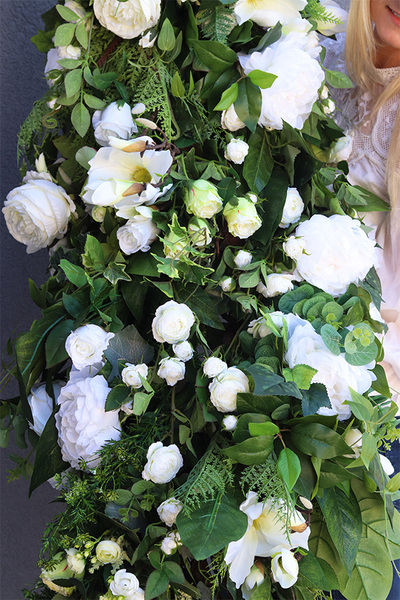 Sicilia Natural, elegancka girlanda ze sztucznych kwiatów, dł.160cm