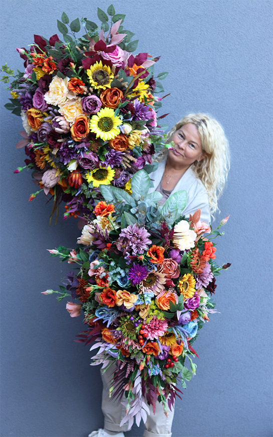 wiązanka nagrobna Jesienne Liście