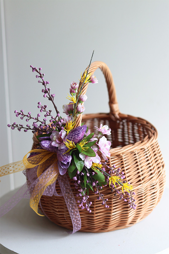 Szachownica, dekorowany koszyczek wielkanocny