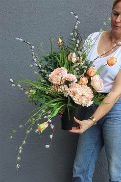 Florenta, bukiet nagrobny z baziami, dł.65cm