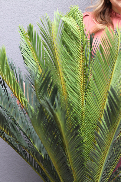 Cykas Grande Black, sztuczna roślina w ozdobnej donicy