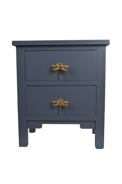 Dragonfly, komoda z dwiema szufladami, szara, wym.48x30x55cm