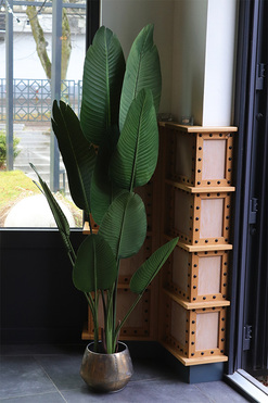 Bananowiec Simple Gold, sztuczna roślina w donicy, wys.155cm