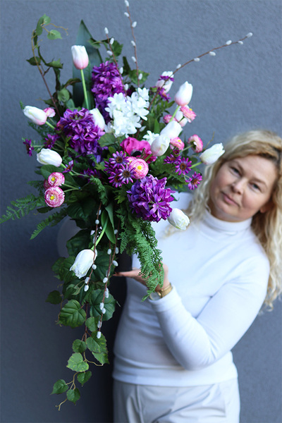 Floresa Amira Fiolet, komplet dekoracji nagrobnych