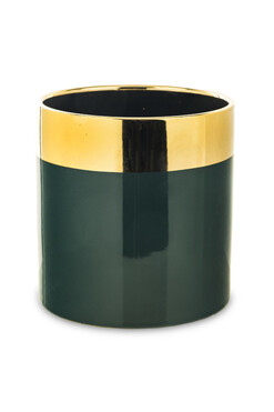 Green&Gold, osłonka na kwiaty glamour, wym.16x15.5cm