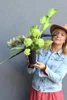 Green Place, bukiet nagrobny we wkładzie, dł.60cm