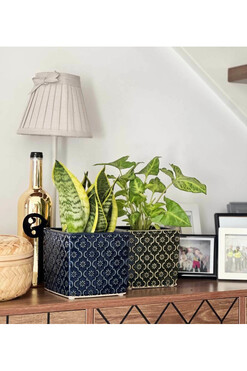 Vintage Orient, osłonka ceramiczna doniczka, zielona, wym.13x14x14cm 