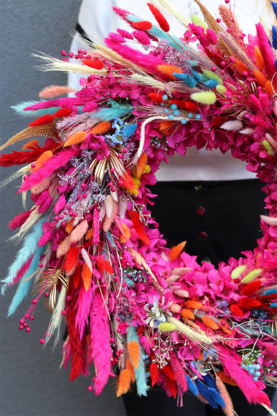 Bollywood, wianek dekoracyjny z suszem	