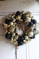 wianek bożonarodzeniowy Bombki Gold & Black