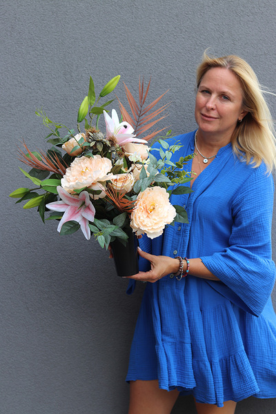 Idealia, komplet dekoracji nagrobnych, kompozycja & bukiet