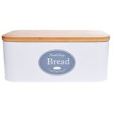 Bread White B, chlebak z bambusową pokrywą, wym.42.5x23x12.7cm