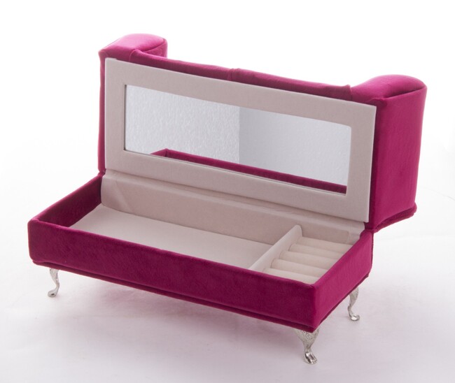 szkatułka / puzderko Florencja Pillow Fuksja, wym.13x23.5x9.5cm