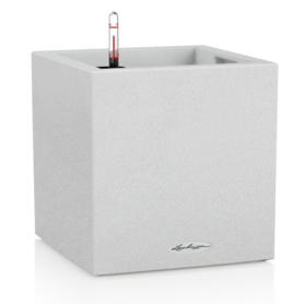 Canto Stone, doniczka z nawadnianiem, biały kwarc, wym.40x40cm