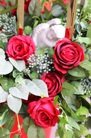 Angelo Garden Rubin Gold 3, lampion nagrobny z kwiatami