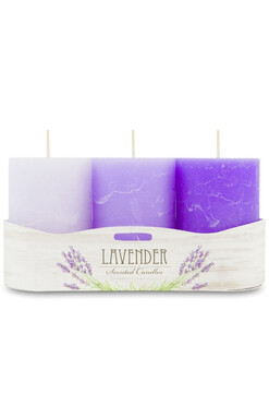 Rustic Scent, świeca zapachowa, lawenda, kpl.3szt