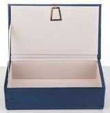 Orlando Velurri, welurowe puzderko / szkatułka na biżuterię, niebieska, wym.6x19x11.5cm