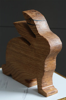 Wood, drewniany zajączek wielkanocny figurka