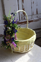 Gefra Yellow, dekorowany koszyczek wielkanocny, wys.28cm