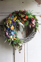 Auriano, kolorowy wianek na drzwi, śr.40cm