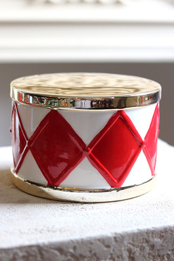 OD RĘKI Xmas, ceramiczna figurka świąteczna bębenek, wym.10.5x15.5cm