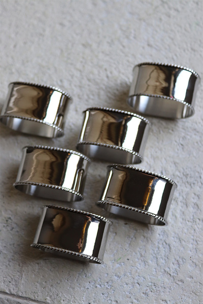aluminiowe obrączki na serwetki, Premioso, 6szt