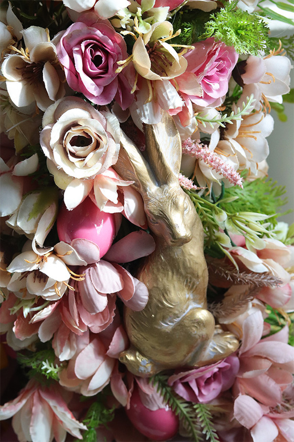 Zajączek Big, wielkanocny wianek dekoracyjny